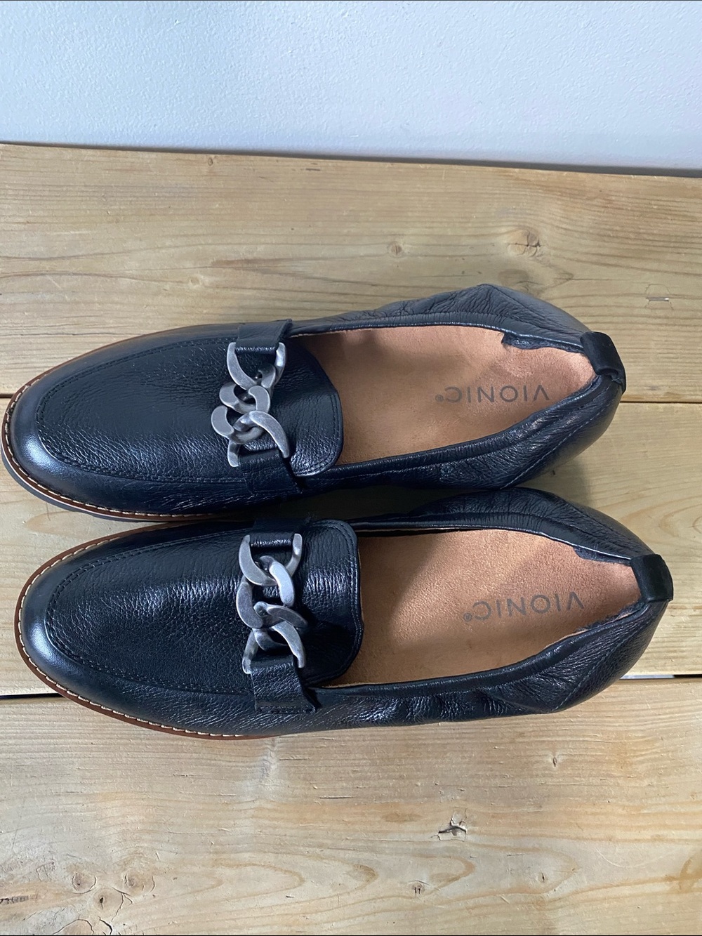 VIONIC CYNTHIA slip on loafer shoes black size 7.5 - Picture 5 of 12